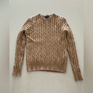 Ralph Lauren Tan Cable Knit Sweater